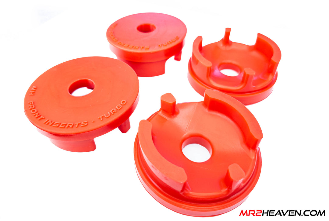 MR2Heaven Polyurethane 3SGTE Turbo Engine Mount Hybrid Inserts - Fits 5SFE, K20, V6, 2GR running 3SGTE turbo mounts