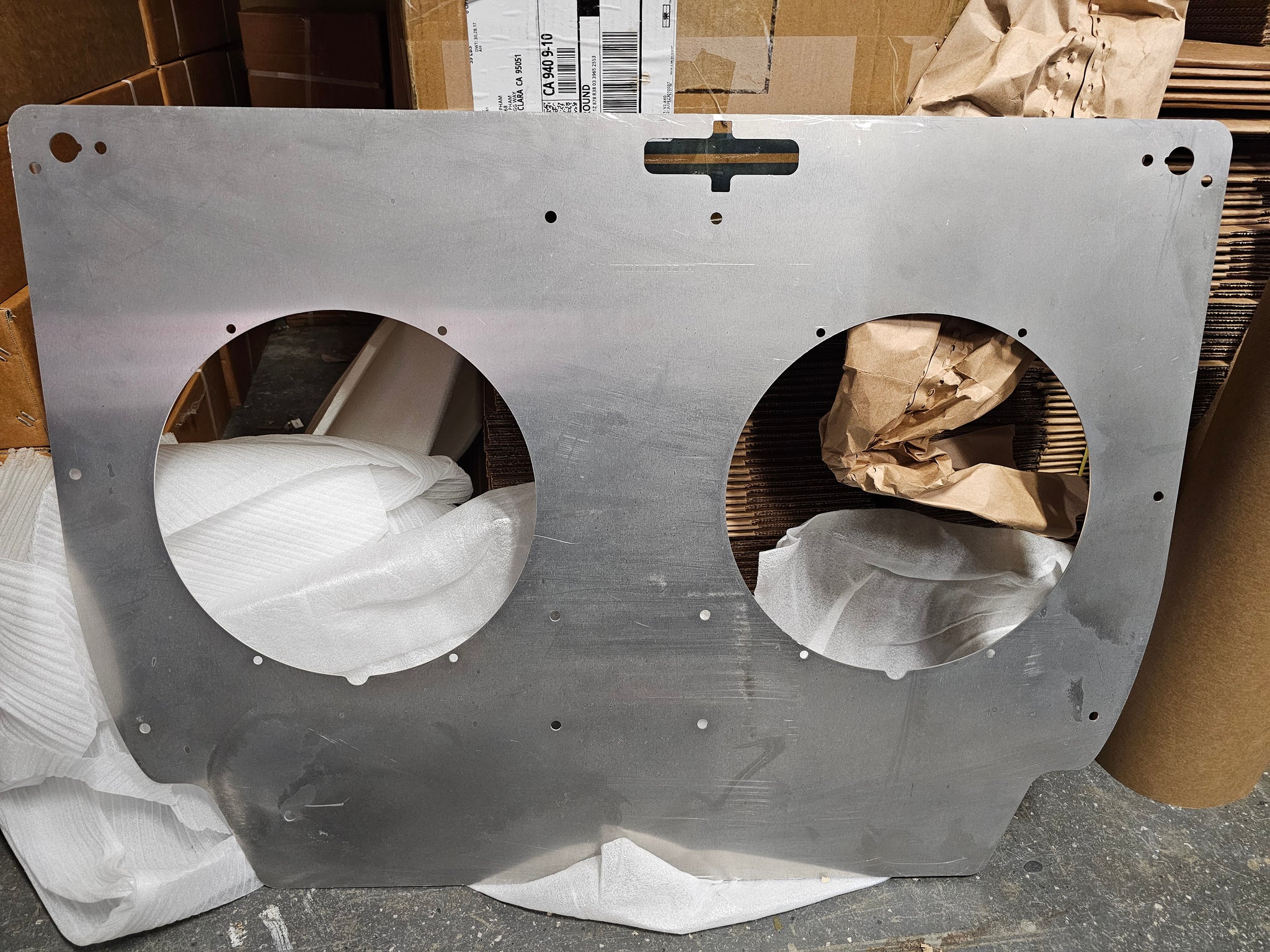 Raw Aluminum Dual 12" Engine Lid Fan Shroud
