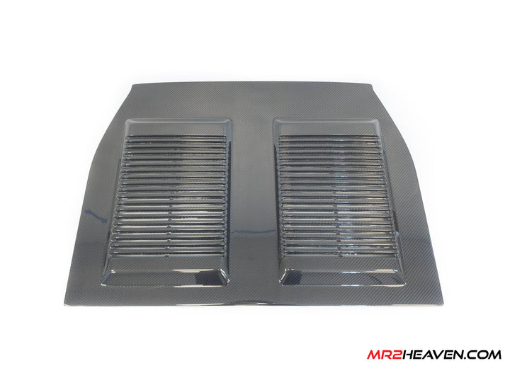 MR2Heaven Full Pre-Preg/Dry Carbon Fiber OEM Turbo Style Engine Lid - Fiberglass and Carbon Fiber Available
