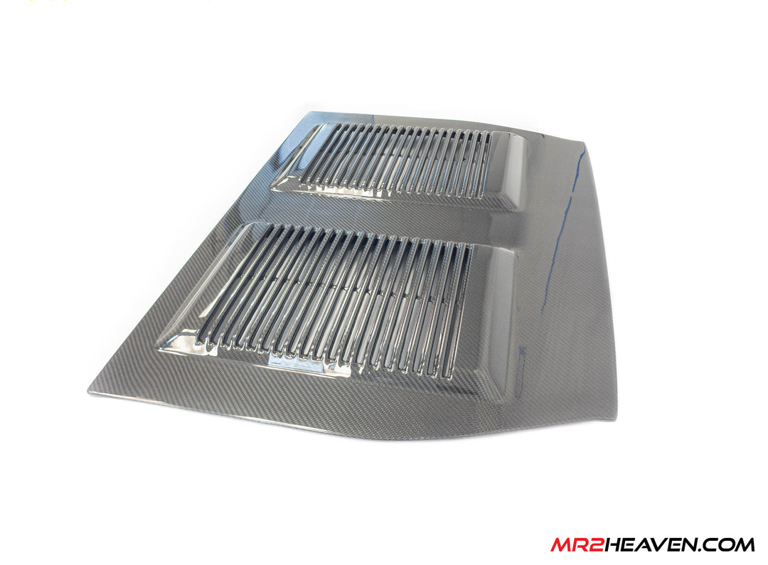 MR2Heaven Full Pre-Preg/Dry Carbon Fiber OEM Turbo Style Engine Lid - Fiberglass and Carbon Fiber Available