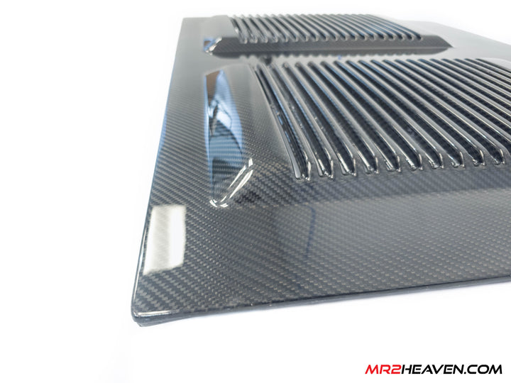 MR2Heaven Full Pre-Preg/Dry Carbon Fiber OEM Turbo Style Engine Lid - Fiberglass and Carbon Fiber Available