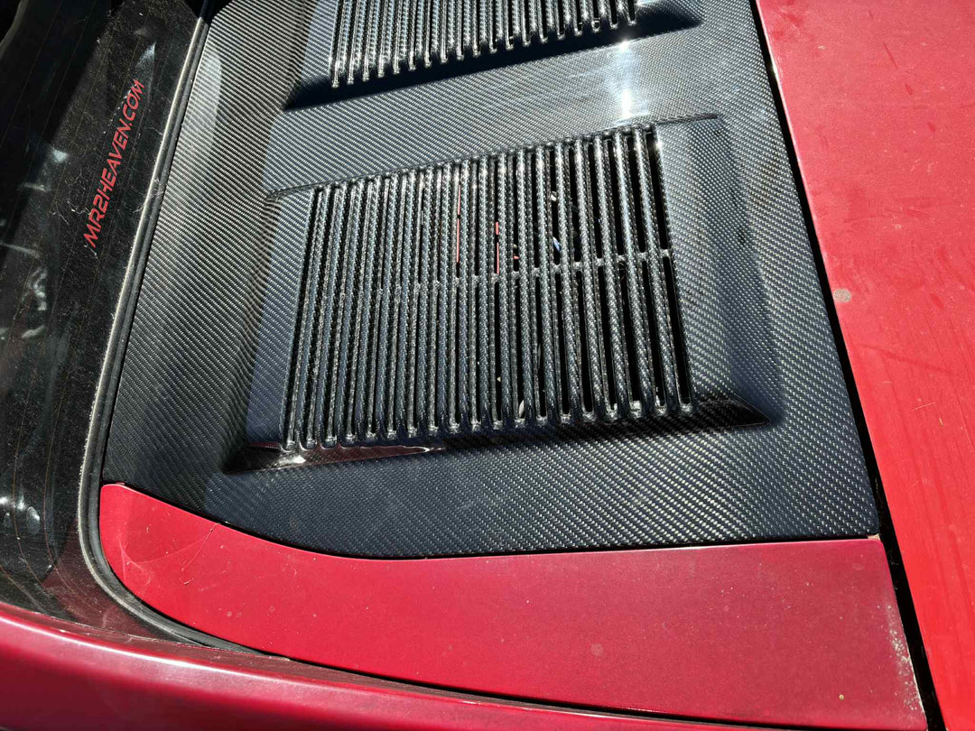 MR2Heaven Full Pre-Preg/Dry Carbon Fiber OEM Turbo Style Engine Lid - Fiberglass and Carbon Fiber Available