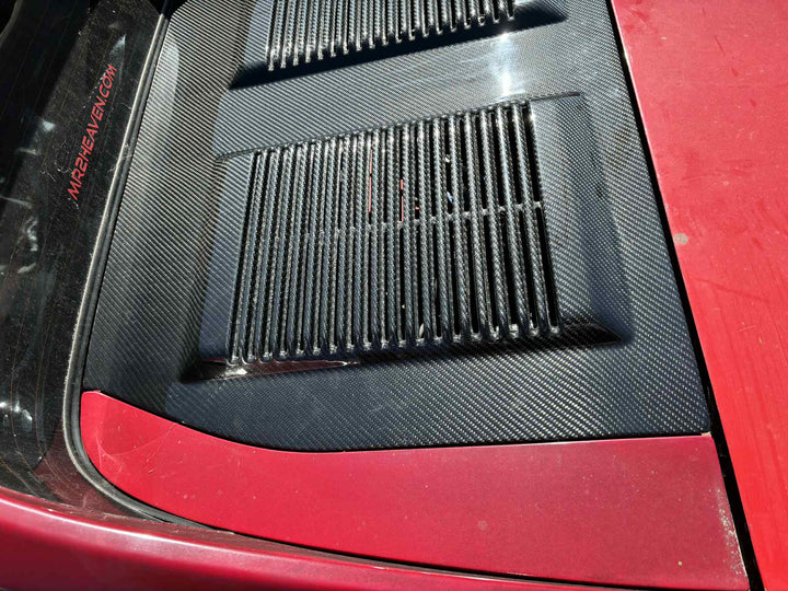 MR2Heaven Full Pre-Preg/Dry Carbon Fiber OEM Turbo Style Engine Lid - Fiberglass and Carbon Fiber Available