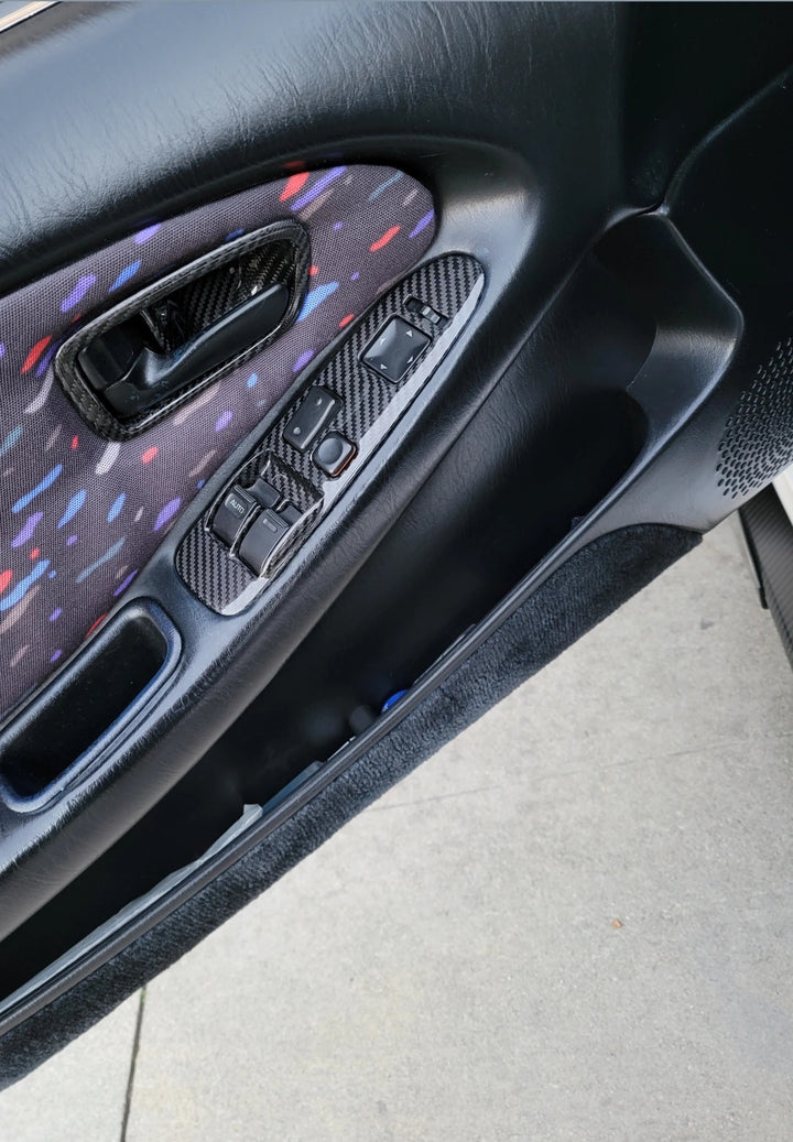 MR2Heaven Full Pre-Preg/Dry Carbon Fiber Complete Replacement Interior Trim - #5 and #6 - Door Cup Handle Covers (LHD and RHD)