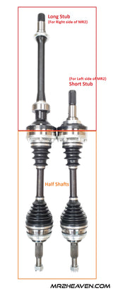 Toyota MR2 Full E153 Axles with CV joints + LSD/Non LSD Stubs