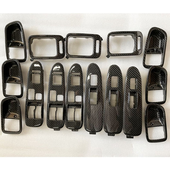 MR2Heaven Full Pre-Preg/Dry Carbon Fiber Complete Replacement Interior Trim - #5 and #6 - Door Cup Handle Covers (LHD and RHD)