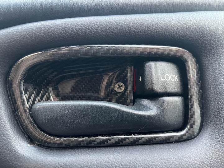 MR2Heaven Full Pre-Preg/Dry Carbon Fiber Complete Replacement Interior Trim - #5 and #6 - Door Cup Handle Covers (LHD and RHD)