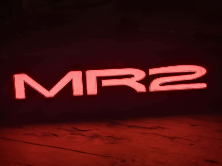 Reproduction JDM "MR2" LED Glow Emblem (Available in OEM Blue or Red)