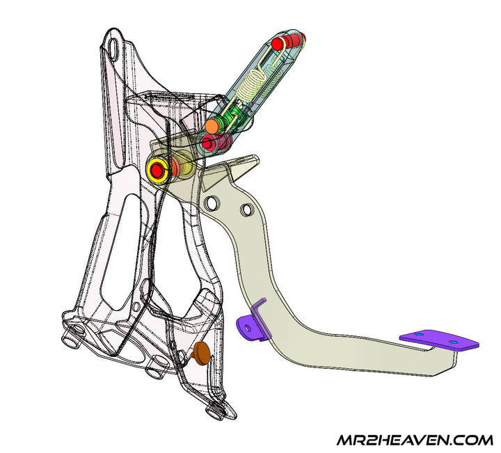 MR2Heaven Reproduction 1991-1995 Turbo MR2 Clutch Pedal Kit (LHD)