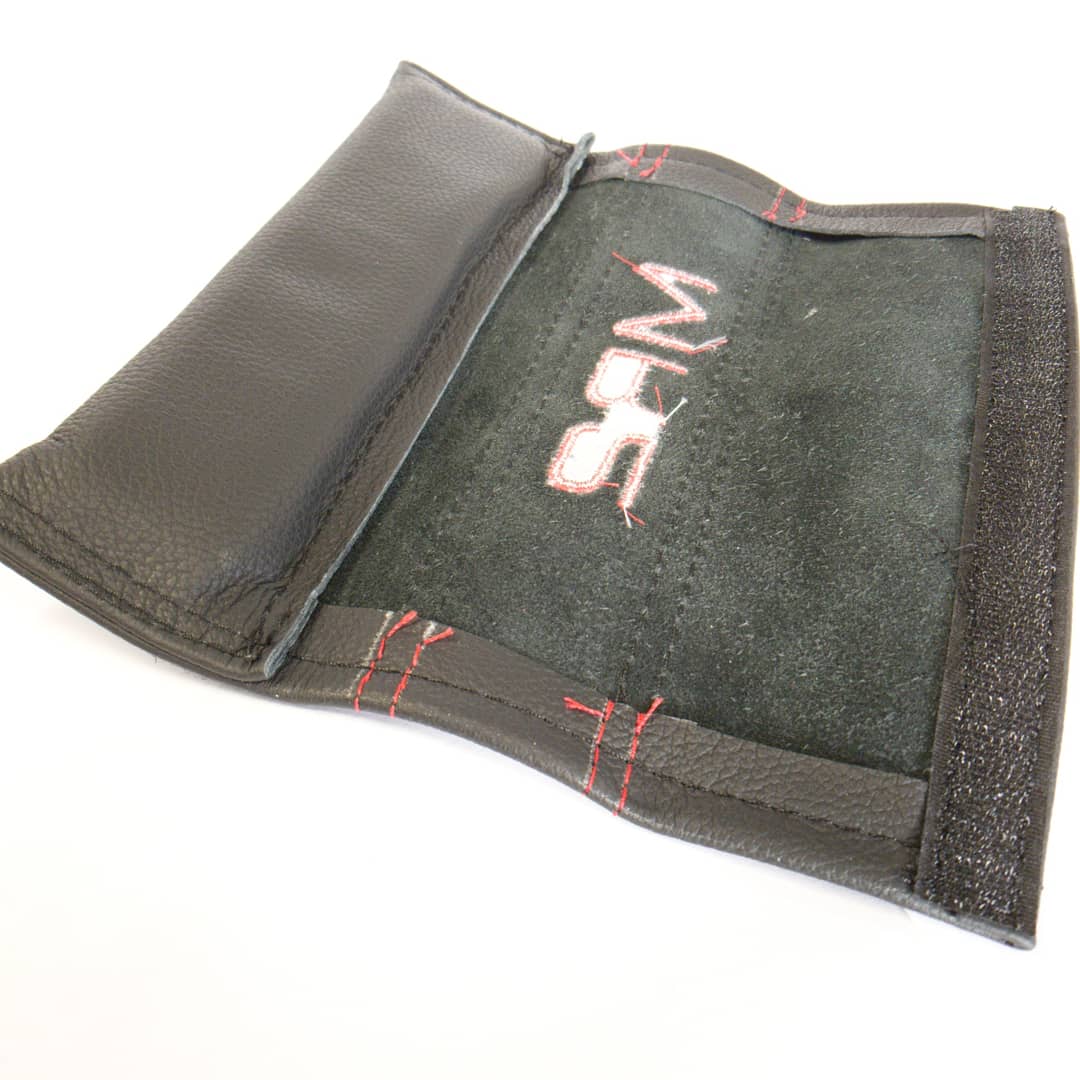 COOL GEL Padded Genuine Leather Seat Belt Pads