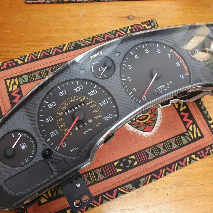 Dry Carbon Fiber Gauge Cluster Overlay