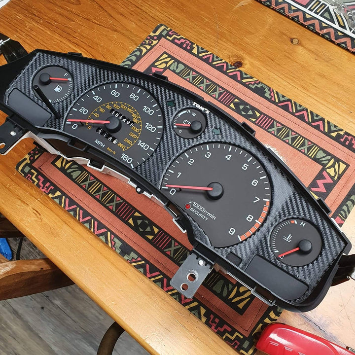 Dry Carbon Fiber Gauge Cluster Overlay