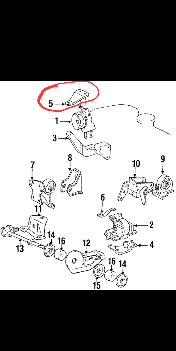 Reproduction Right Side Engine Mount Top Support Brace Bracket