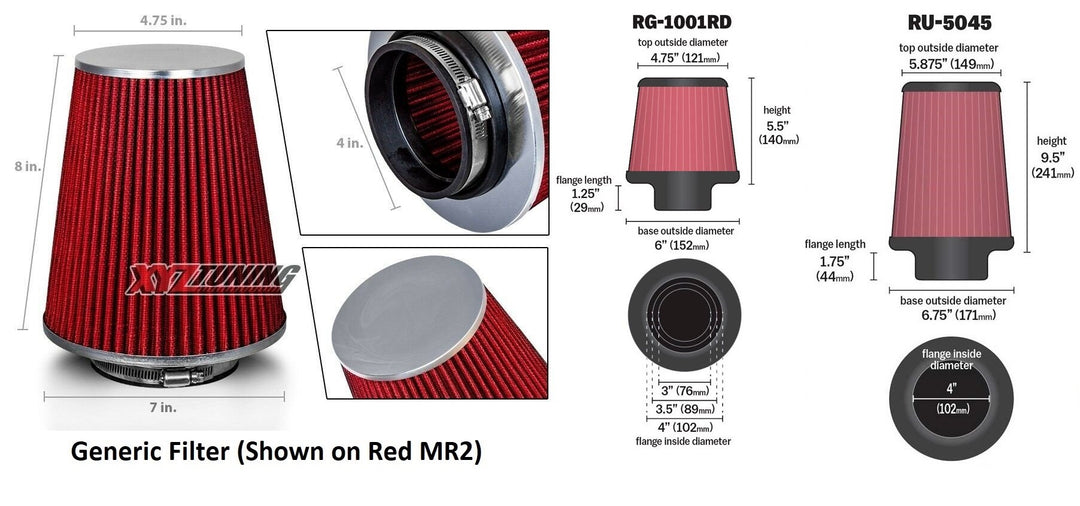 4" Carbon Fiber Intake Kit (Fits 3SGTE and potentially 1JZGTE, 2JZGTE, RB25, RB26, Turbo K20, K24, BMWs, RX7, Supra etc)