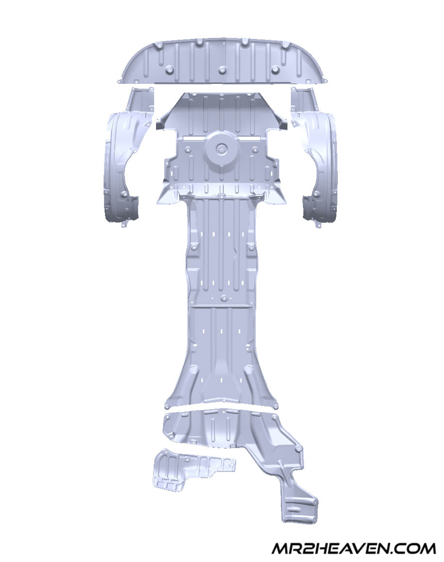 MR2Heaven Underbody Panel Reproductions - Increased Thickness/Durability - SW20 MK2