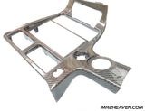 MR2Heaven Full Pre-Preg/Dry Carbon Fiber Complete Replacement Interior Trim - #1 Center Console Radio Surround (LHD)