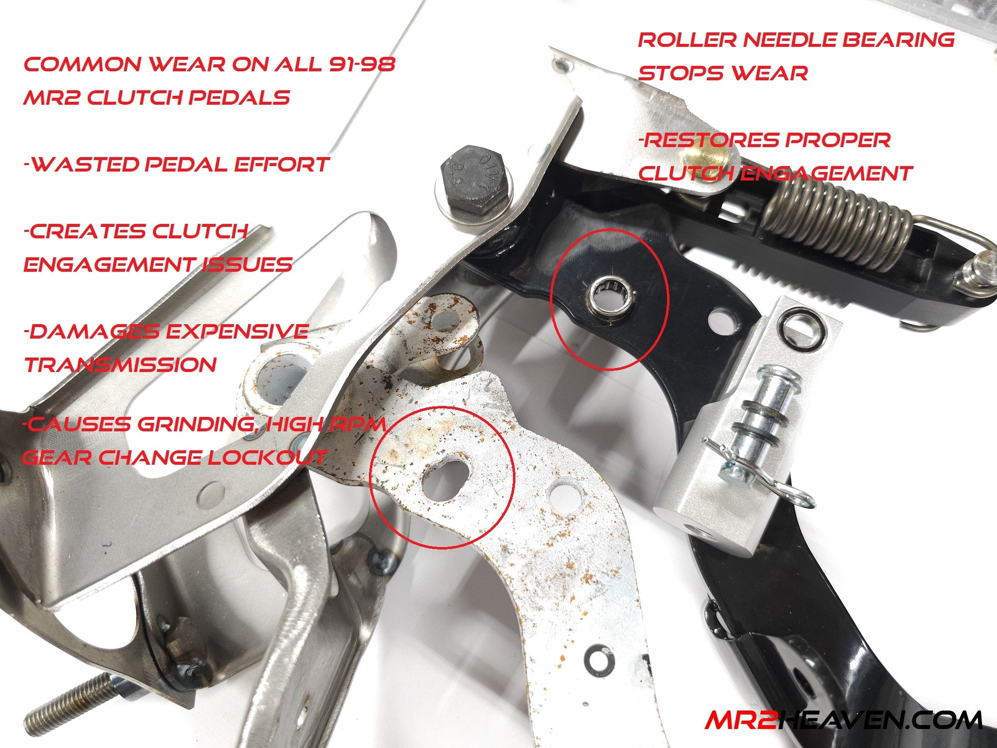 MR2Heaven Adjustable Clutch Pedal Clevis (Improves pedal feel & Helps fix  clutch problems) - SW20