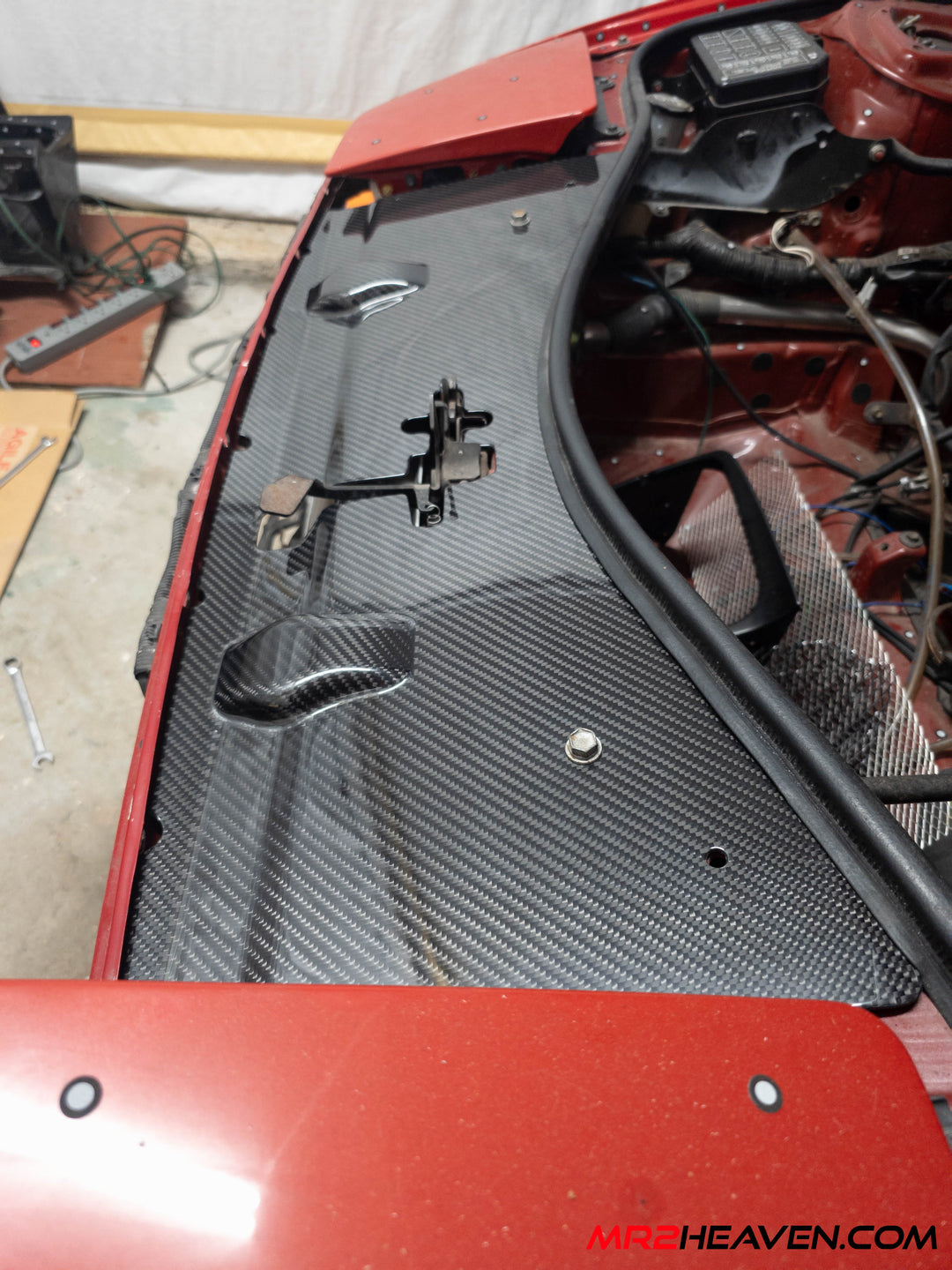 MR2Heaven Radiator Top Cooling Panel/Aero Redirecting Cover - Dry Pre-Preg Carbon Fiber Only