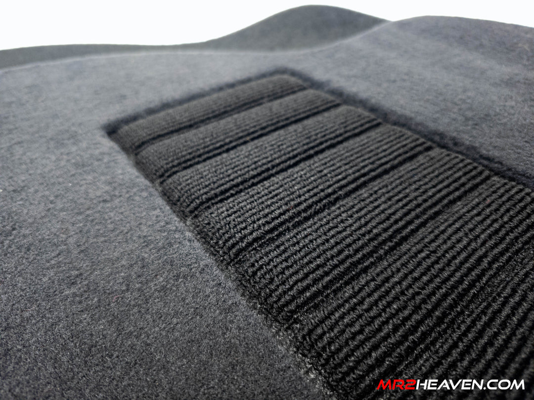 MR2Heaven Heavy Duty 1991-1998 MR2 Reproduction Floor Mats w/ Optional Heel Toe Pad, 12mm Thick, JDM **VIP Luxury Style** Velvet Material [2026 Q2+]