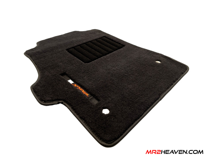MR2Heaven Heavy Duty 1999-2007 MR2 Spyder / MR-S / Roadster Reproduction Floor Mats - Heel Toe Pad, Grommets, 12mm Thick [2026 Q3+]