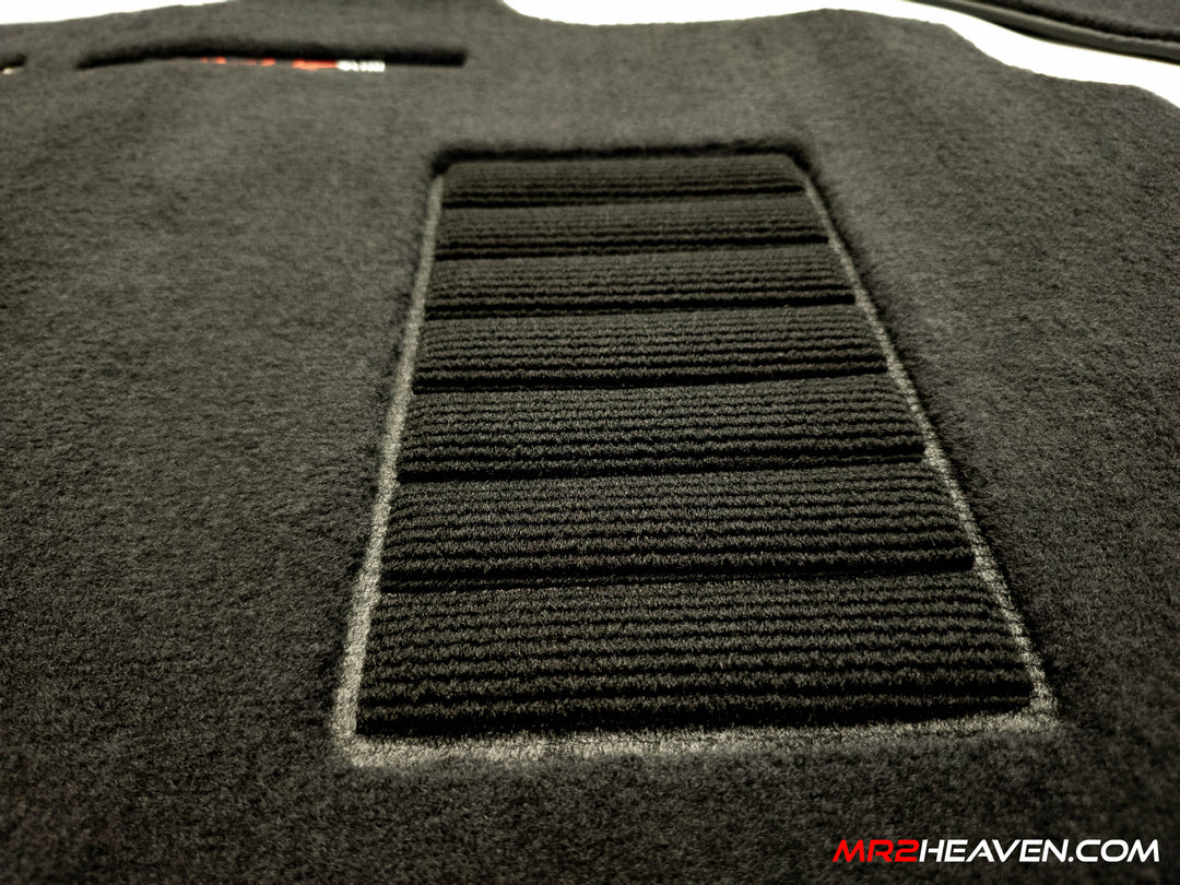 MR2Heaven Heavy Duty 1999-2007 MR2 Spyder / MR-S / Roadster Reproduction Floor Mats - Heel Toe Pad, Grommets, 12mm Thick [2026 Q3+]