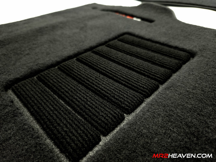 MR2Heaven Heavy Duty 1999-2007 MR2 Spyder / MR-S / Roadster Reproduction Floor Mats - Heel Toe Pad, Grommets, 12mm Thick [2026 Q3+]