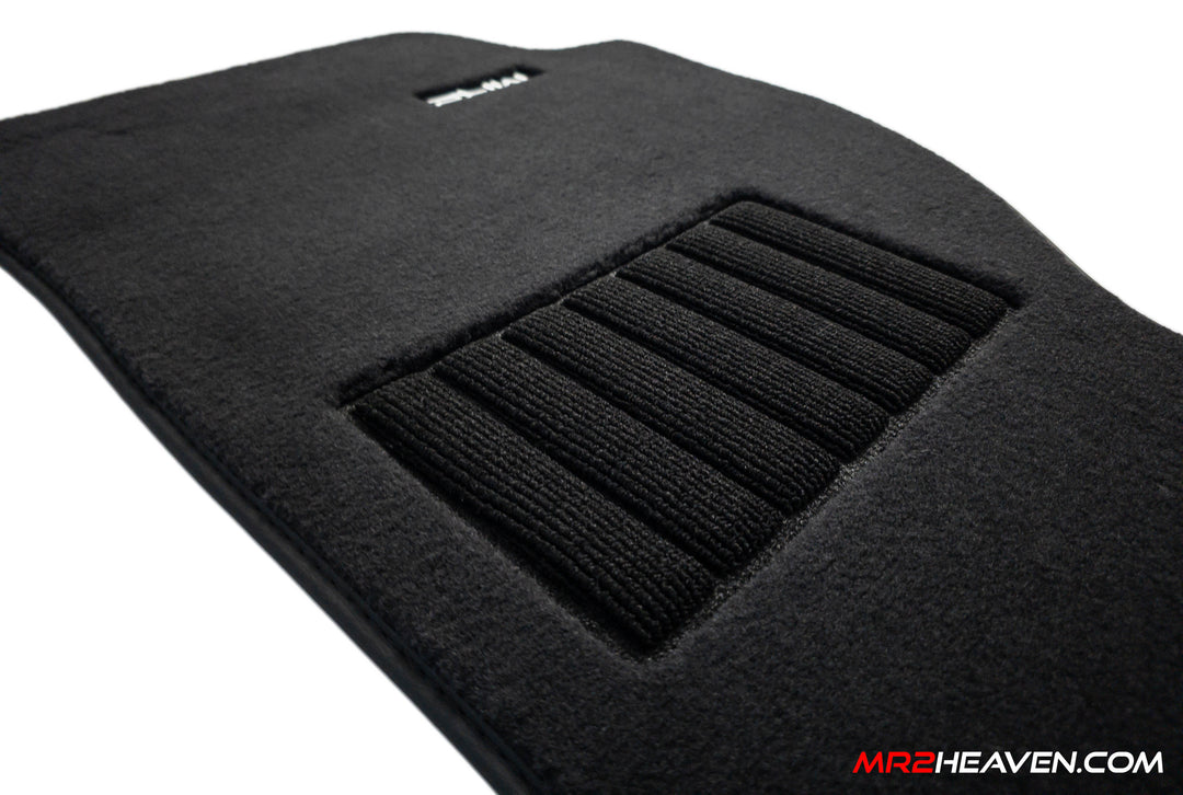MR2Heaven Heavy Duty 1991-1998 MR2 Reproduction Floor Mats w/ Optional Heel Toe Pad, 12mm Thick, JDM **VIP Luxury Style** Velvet Material [2026 Q2+]
