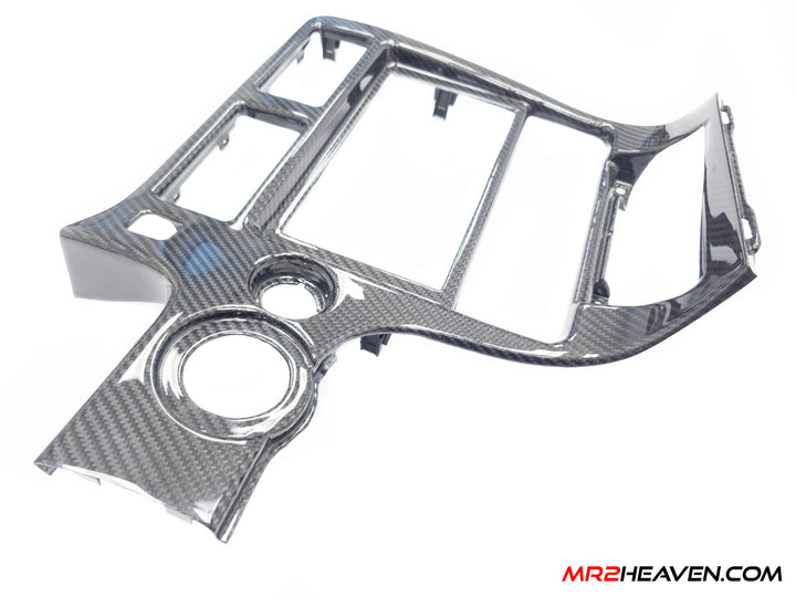 MR2Heaven Full Pre-Preg/Dry Carbon Fiber Complete Replacement Interior Trim - #1 Center Console Radio Surround (LHD)