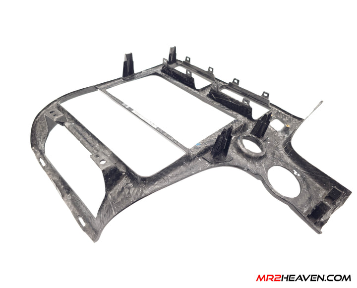 MR2Heaven Full Pre-Preg/Dry Carbon Fiber Complete Replacement Interior Trim - #1 Center Console Radio Surround (LHD)
