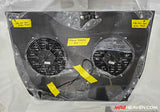 Engine Lid Dual Fan Shroud (Forged Carbon Fiber/Mirror Finish/Carbon Fiber/Raw Aluminum) - Reduces Air Intake Temperatures - SPAL fan available