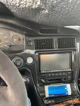MR2Heaven Full Pre-Preg/Dry Carbon Fiber Complete Replacement Interior Trim - #1 Center Console Radio Surround (LHD)
