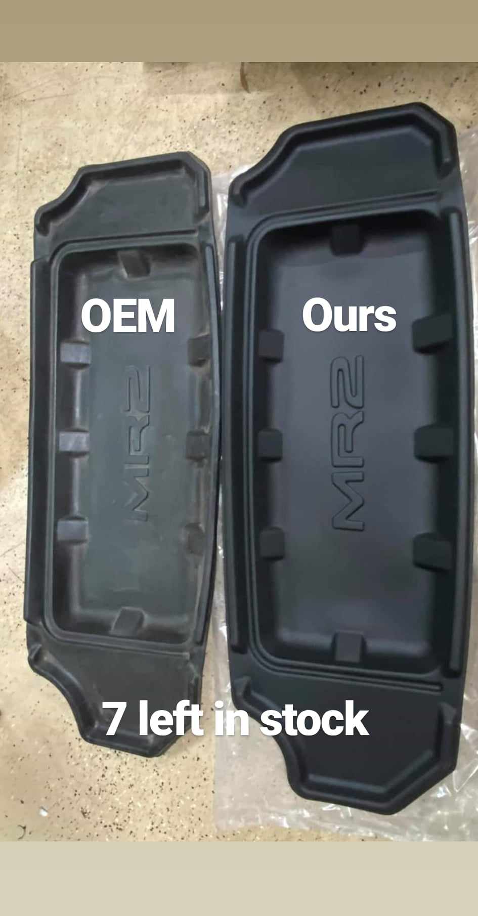 OEM Reproduction Heavy Duty Rear Trunk Cargo Tray Boot, Mat, Liner - MR2 SW20