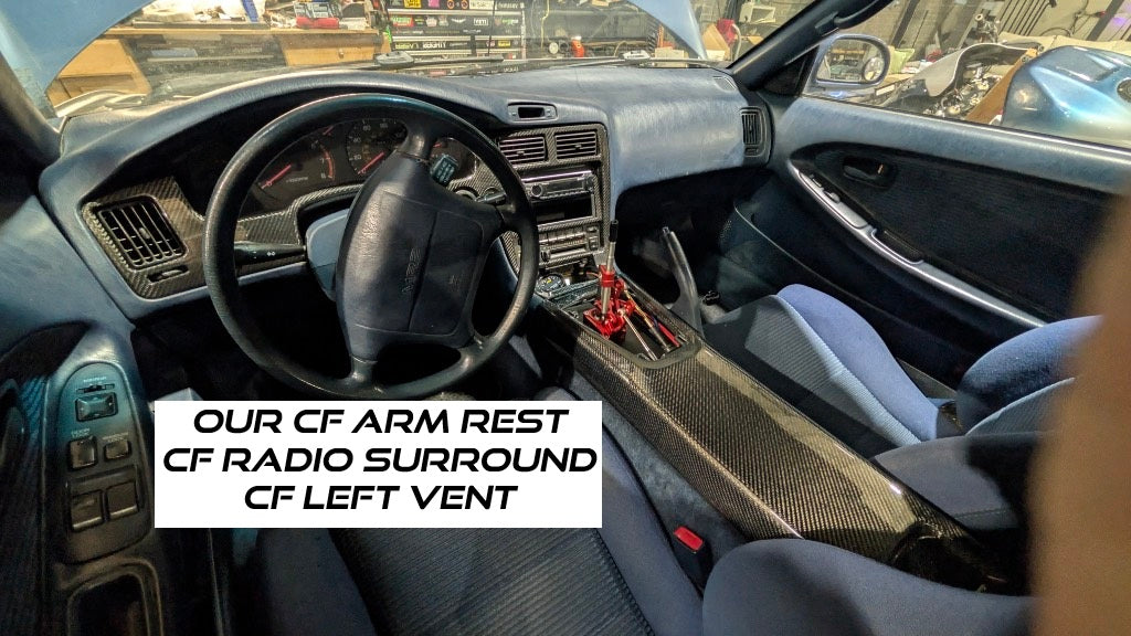 MR2Heaven Full Pre-Preg/Dry Carbon Fiber Complete Replacement Interior Trim - #2 Gauge Cluster - Left Vent (LHD)