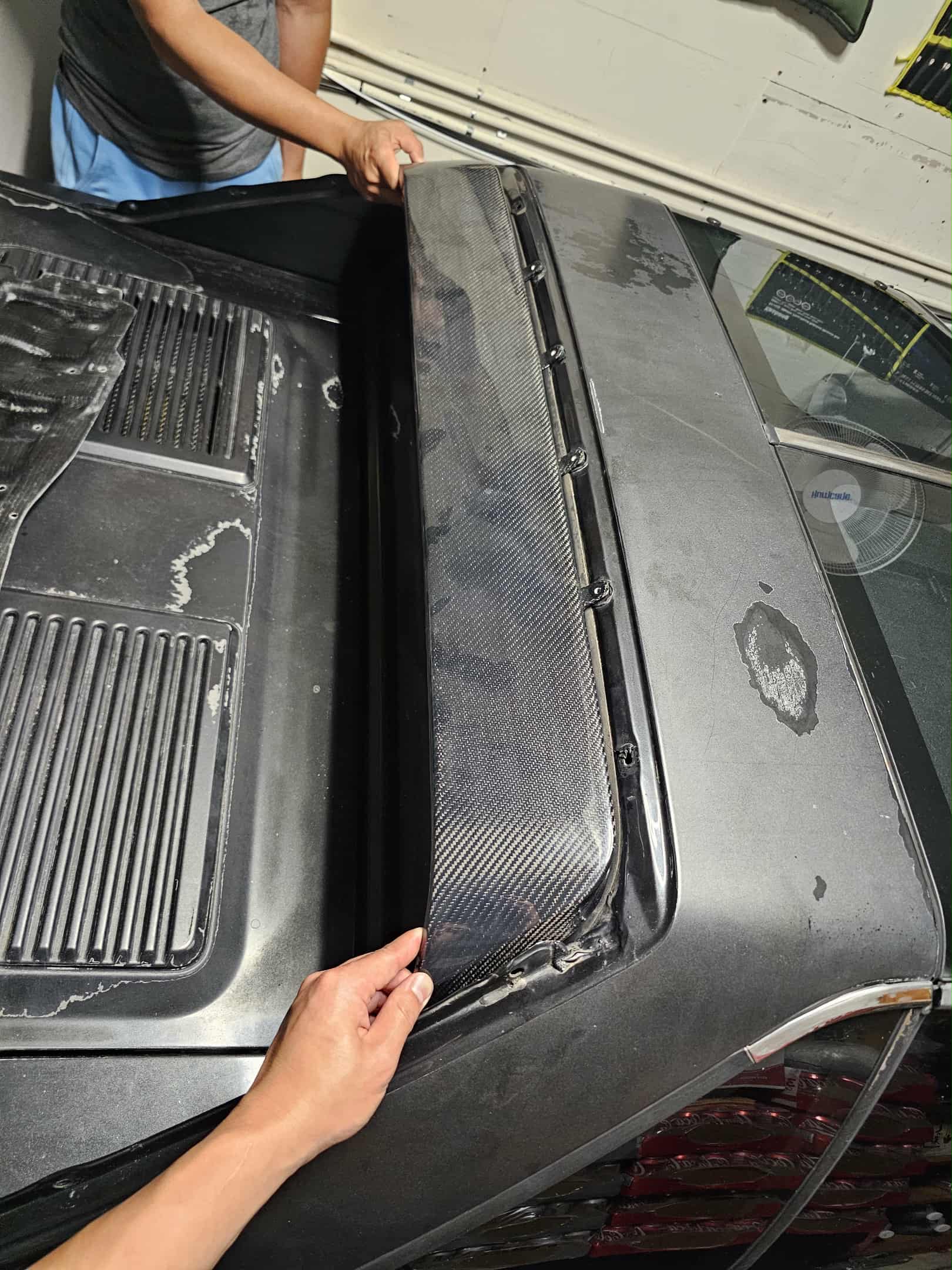 「RT-111297 MR2Heaven 1985-1989 AW11 Exterior C Trim Roof Panel/Visor - Carbon