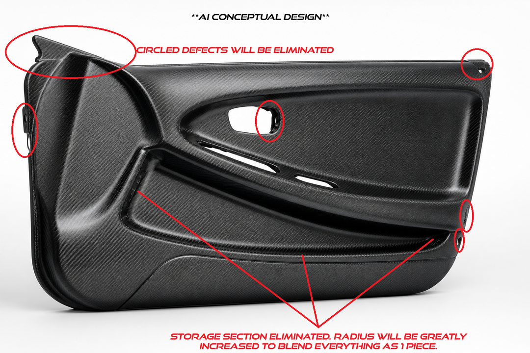 MR2Heaven 1991-1998 Carbon Fiber Door Panels - Street/Race Hybrid