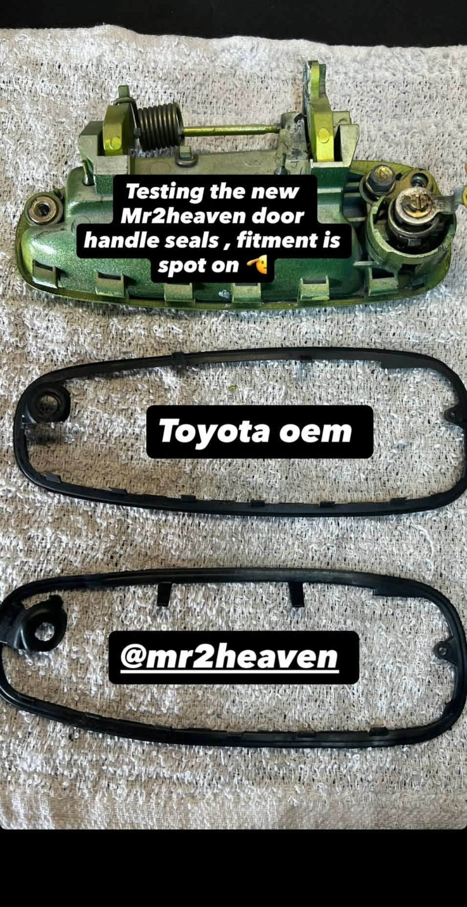 1991-1998 MR2 Door Handle Reproduction Molding Strip/Trim/Weatherstrip