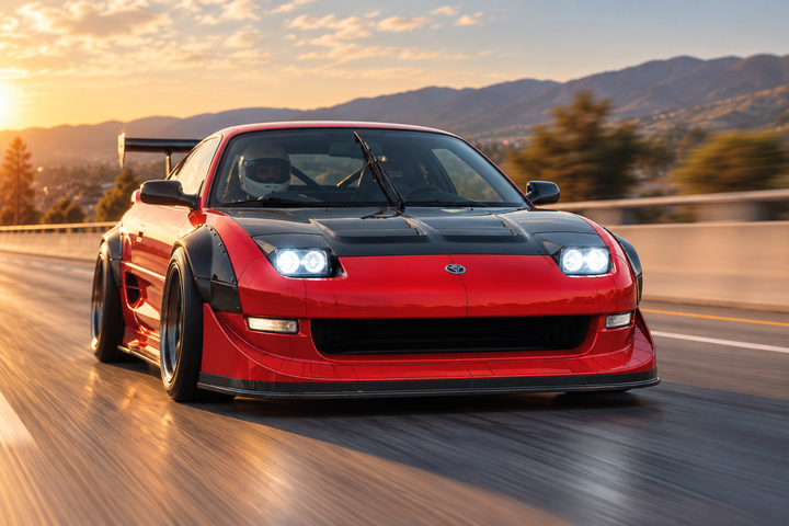 MR2Heaven Phoenix Power Style Front Bumper Front Lip #1 - Fiberglass and Carbon Fiber Available