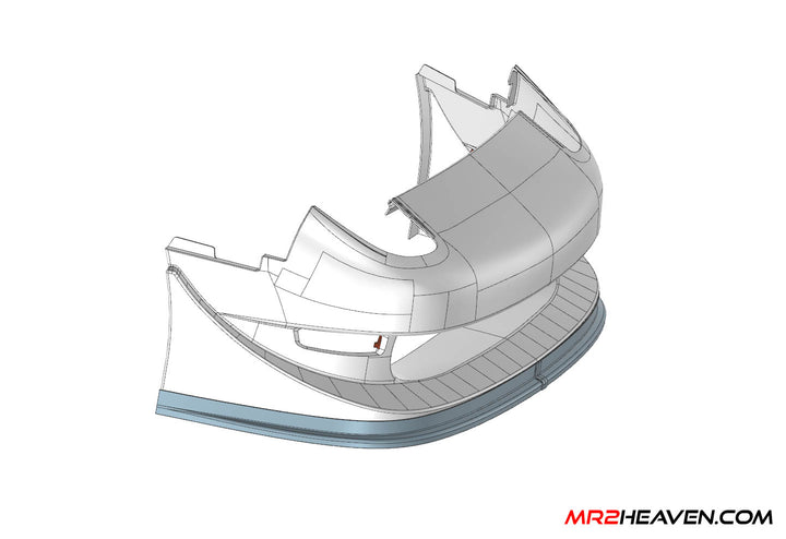 MR2Heaven Phoenix Power Style Front Bumper Front Lip #1 - Fiberglass and Carbon Fiber Available