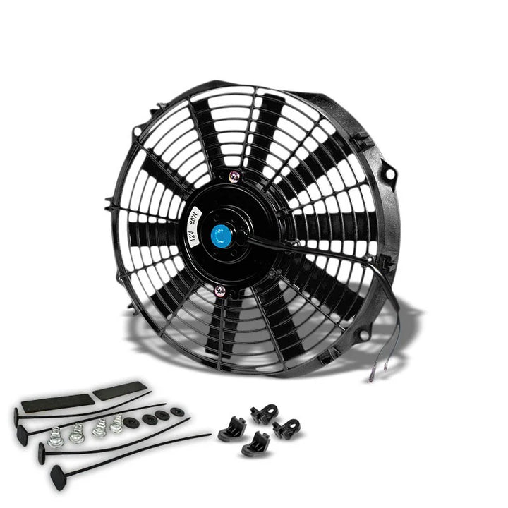 MR2Heaven 12" Slim Profile Fan - For Radiator or Dual Fan Shroud Engine Lid (1087 CFM, TESTED)