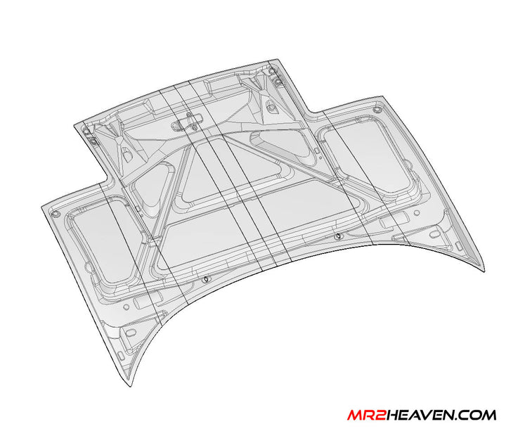 MR2Heaven Full Pre-Preg/Dry Carbon Fiber OEM Style Hood - Carbon Fiber Available