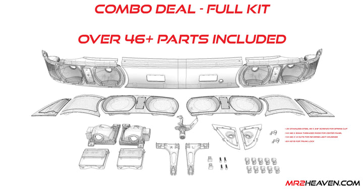 MR2Heaven Reproduction Kouki Tail Lights - Full Kit Combo Deal [AMBER, RED & CLEAR AVAILABLE]