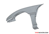 MR2Heaven TRD2000GT Style Widebody Front Fenders - Fiberglass and Carbon Fiber