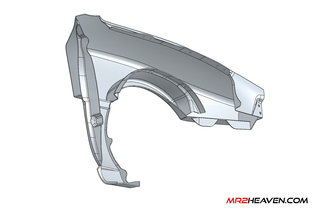 MR2Heaven TRD2000GT Style Widebody Front Fenders - Fiberglass and Carbon Fiber