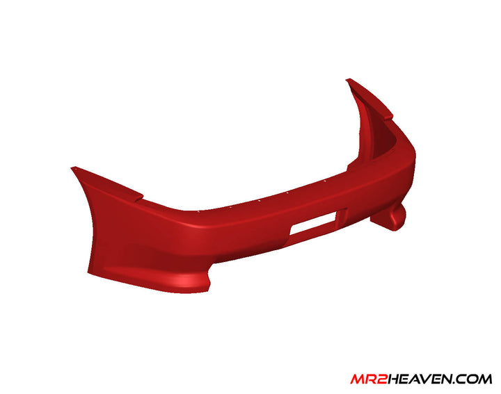 MR2Heaven TRD2000GT Style Widebody Rear Bumper - Fiberglass and Carbon Fiber