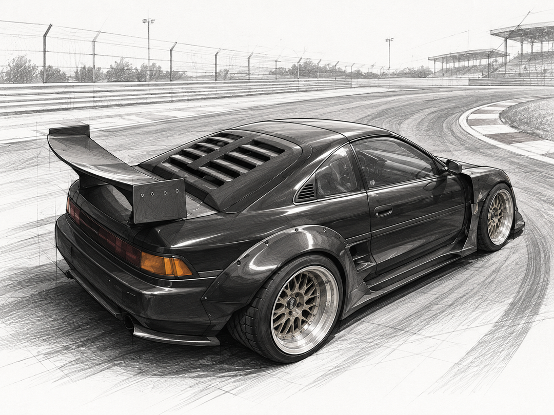 MR2Heaven SW20 Fastback/Hatchback/F-40/Ask Sport Style Engine Lid - Fiberglass and Carbon Fiber Available