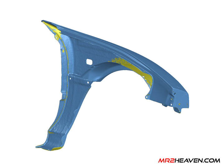 MR2Heaven TRD2000GT Style Widebody Front Fenders - Fiberglass and Carbon Fiber
