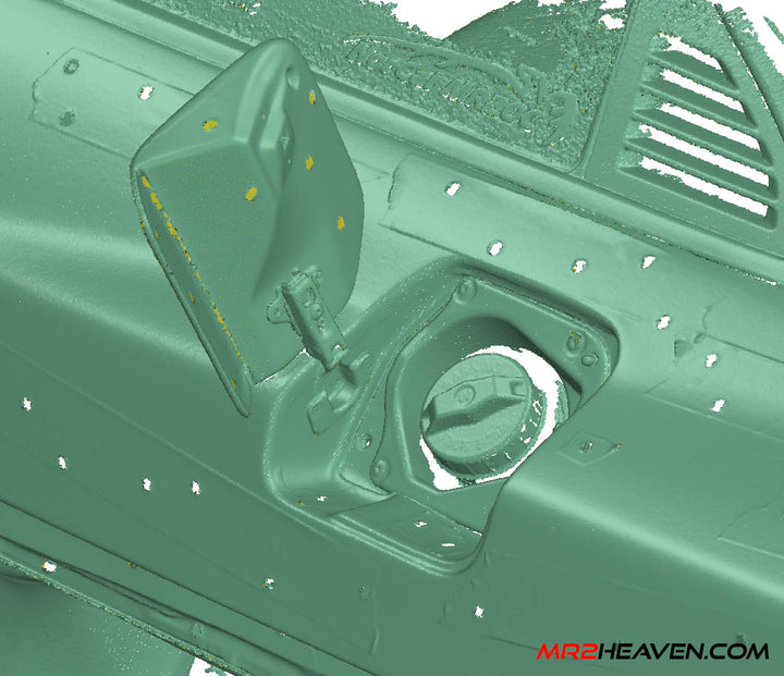 MR2Heaven TRD2000GT Style Widebody Gas Cap Lid - Fiberglass and Carbon Fiber