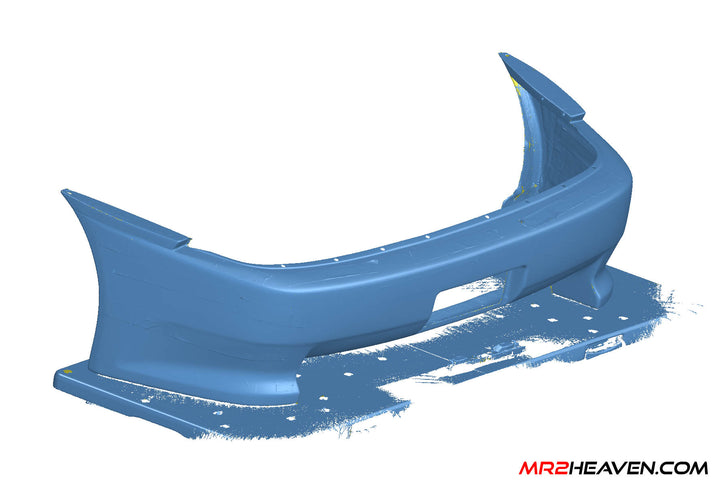 MR2Heaven TRD2000GT Style Widebody Rear Bumper - Fiberglass and Carbon Fiber
