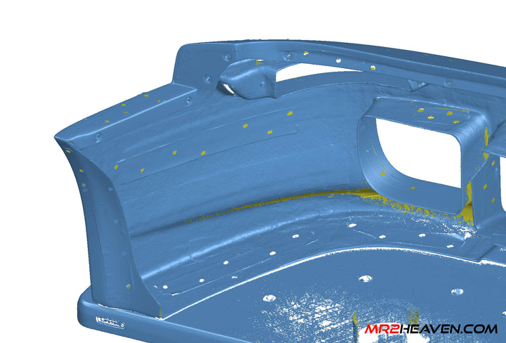 MR2Heaven TRD2000GT Style Widebody Front Bumper - Fiberglass and Carbon Fiber
