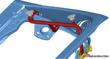Adjustable Push Pin Quick Release Attachment System for F40 Style Hatchback Lid